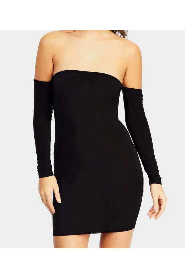 Bardot Long Sleeve Bodycon Dress - Image 3