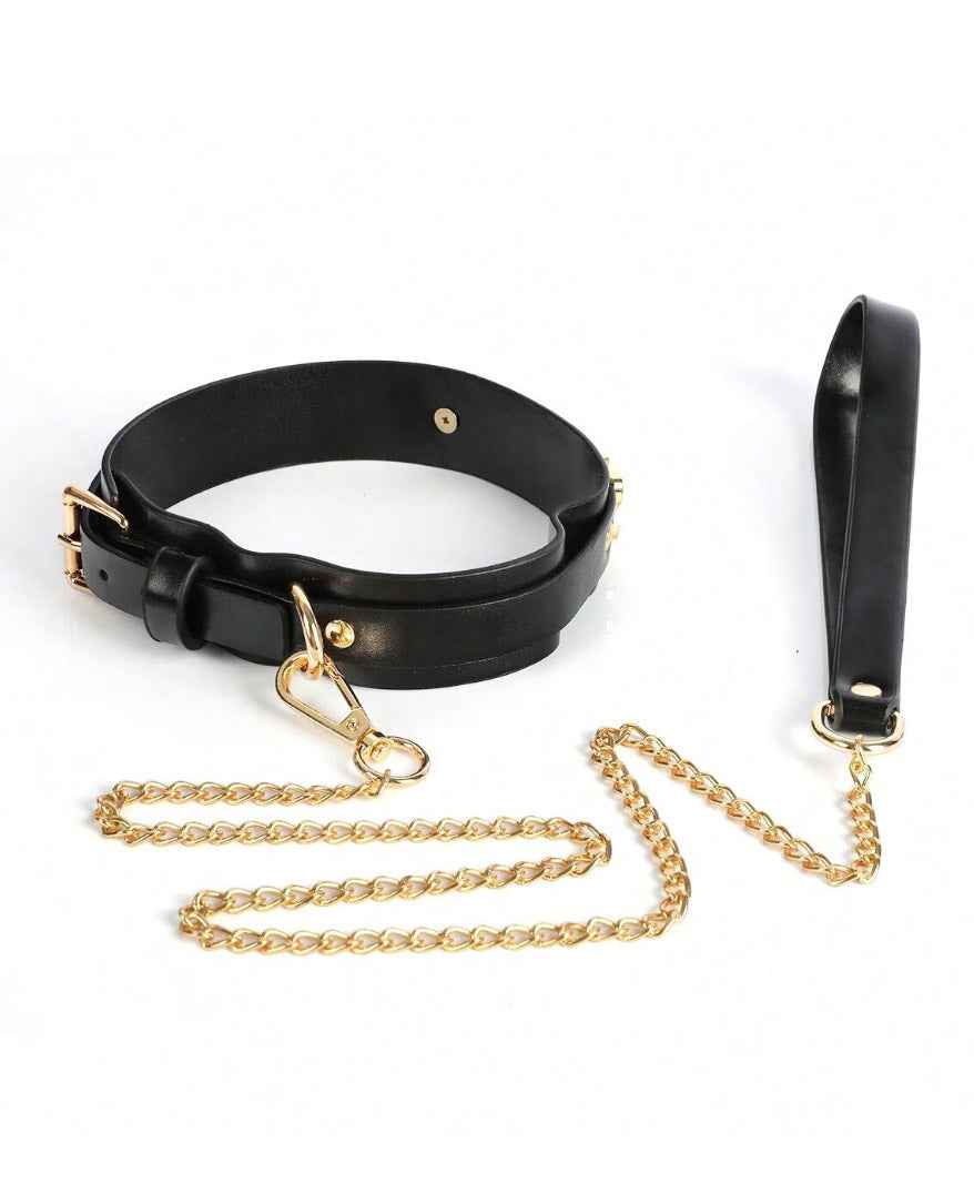 Black Faux Leather Bondage Set For Couples Erotic - Image 5