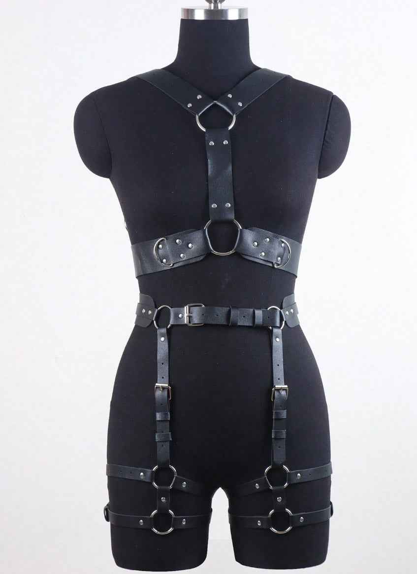 Black Lingerie Harness Set - Image 2