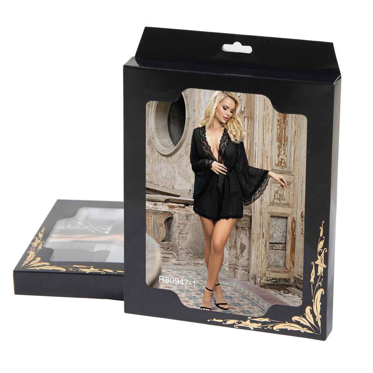 Black Sheer Desire Robe - Image 3