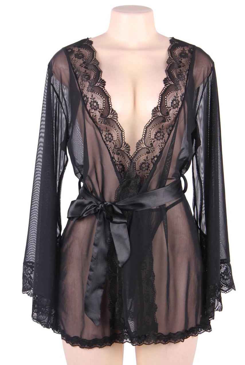 Black Sheer Desire Robe - Image 4
