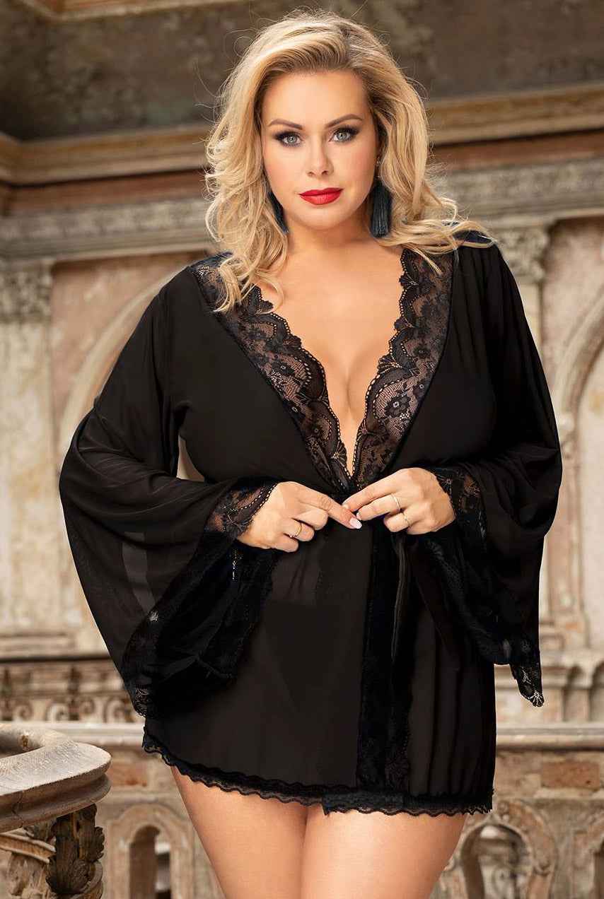 Black Sheer Desire Robe - Image 5