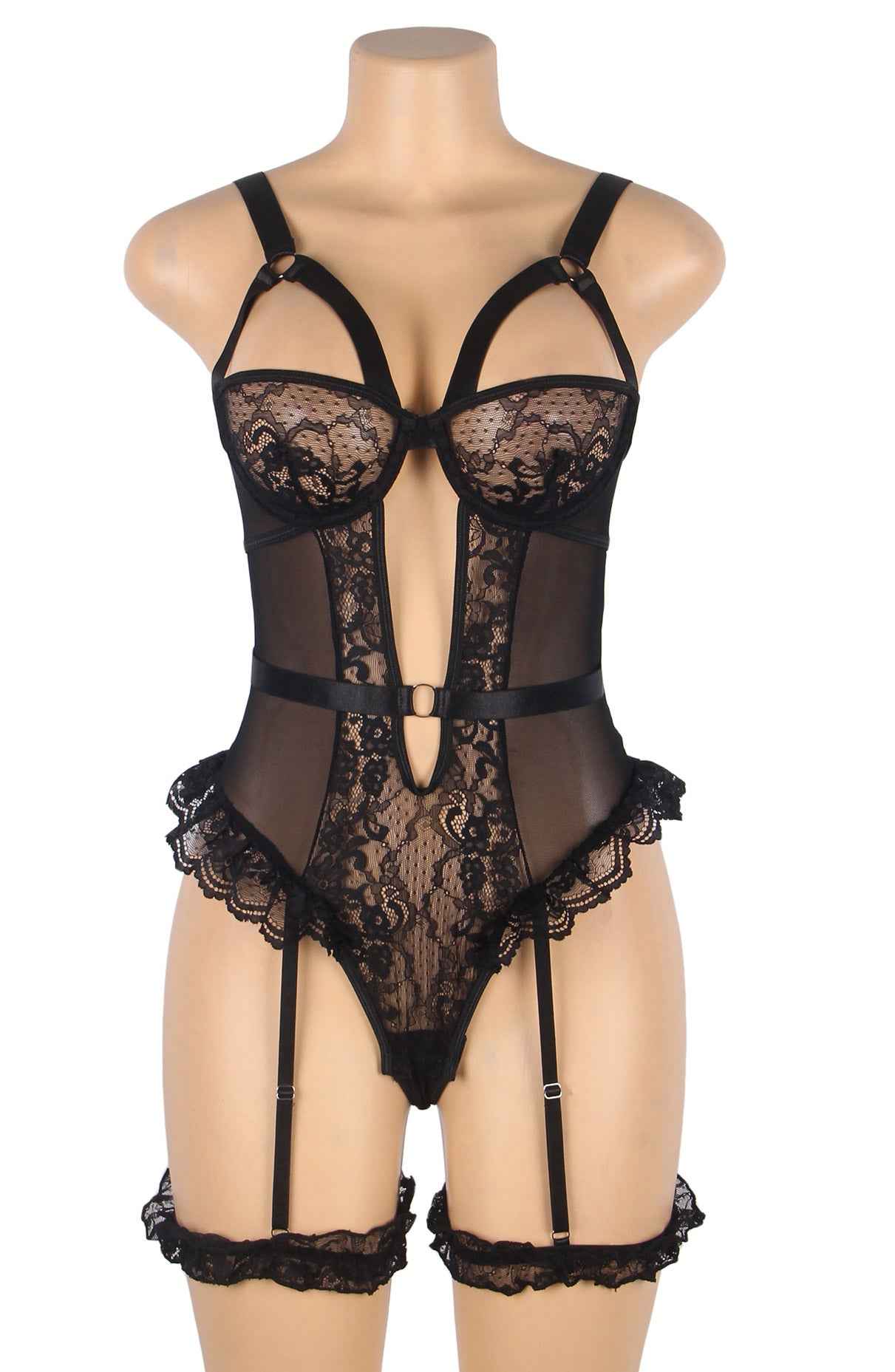 Divine Lace Garter Teddy Lingerie - Image 3