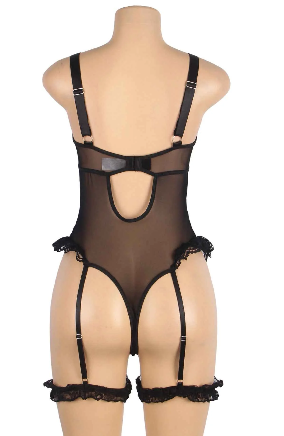 Divine Lace Garter Teddy Lingerie - Image 4