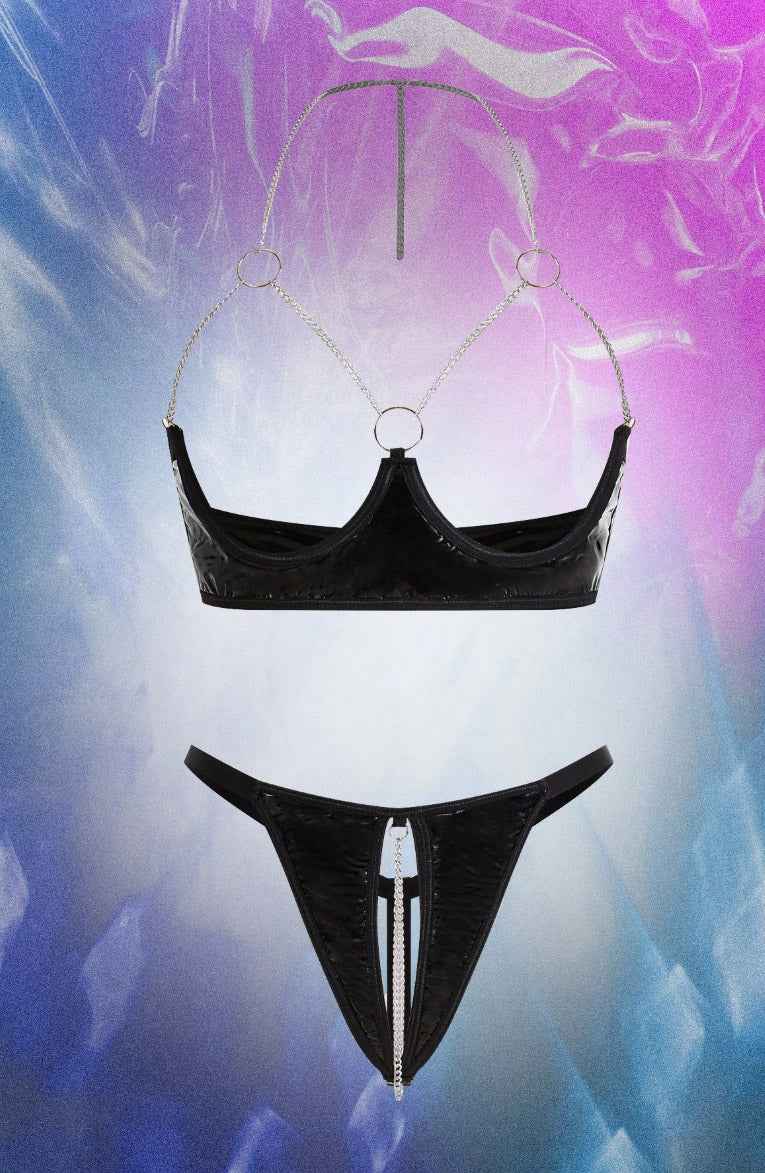 Fierce Punk Metal Chain Bra Set - Image 2
