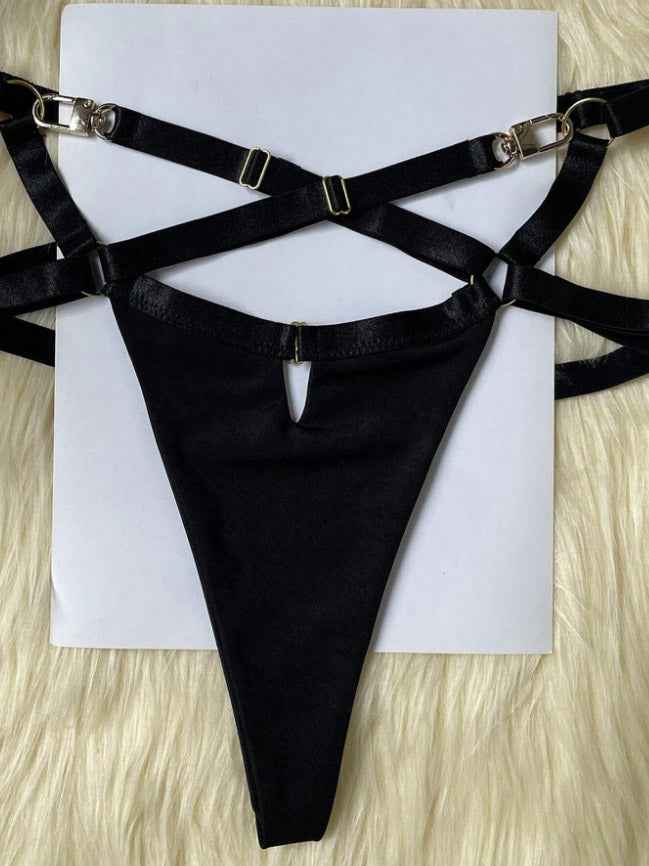 Hot Black 5 Piece Lingerie Set - Image 4