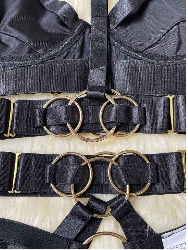 Hot Black 5 Piece Lingerie Set - Image 5