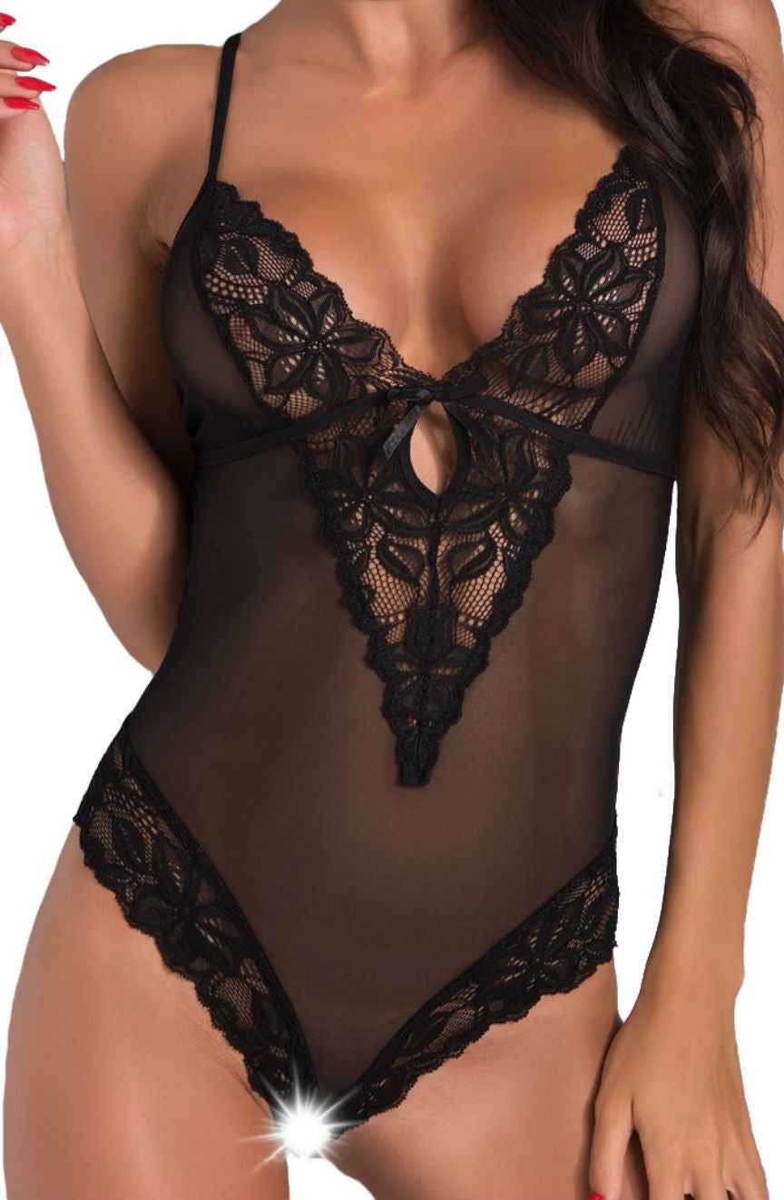 Irall Amira Crotchless Bodysuit Black - Image 3