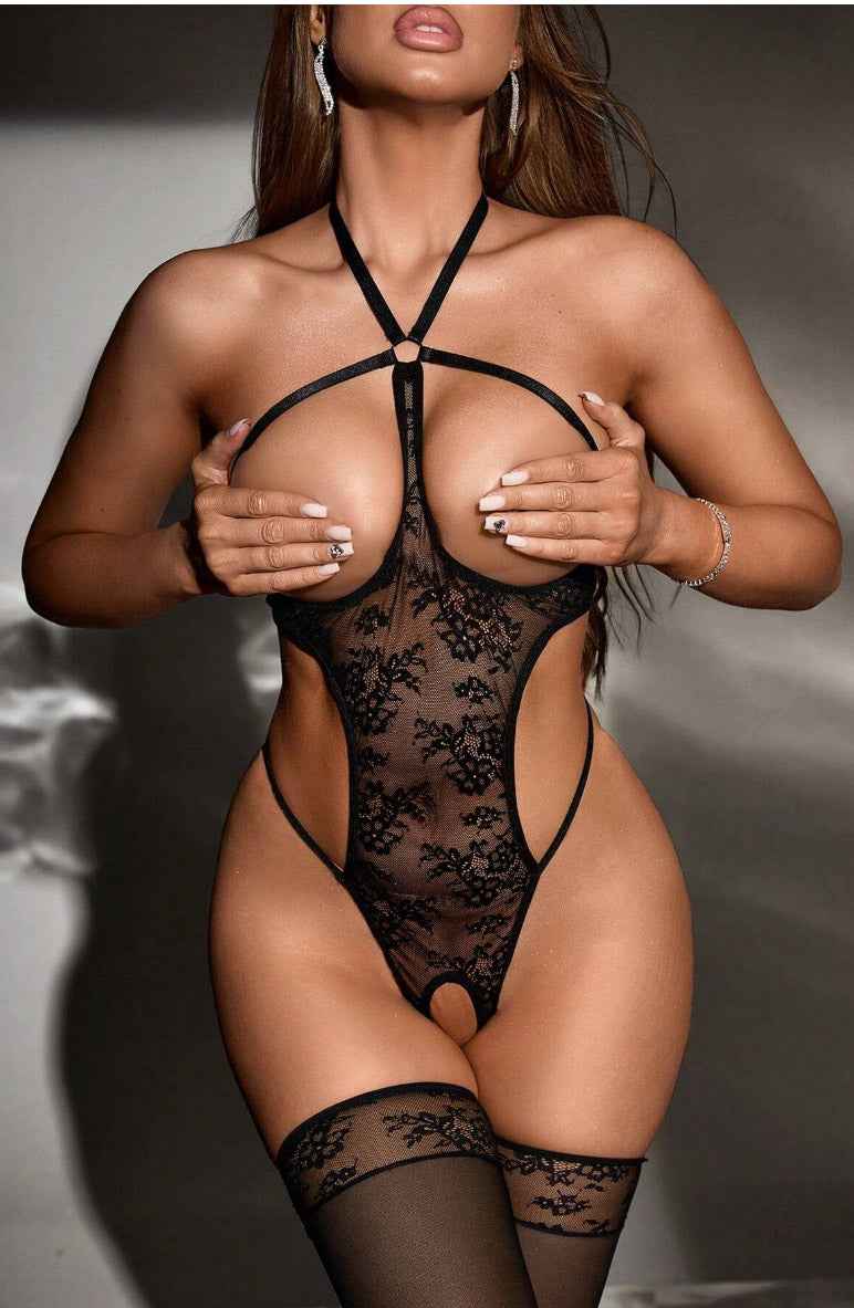 Lace Open Teddy Set - Image 5