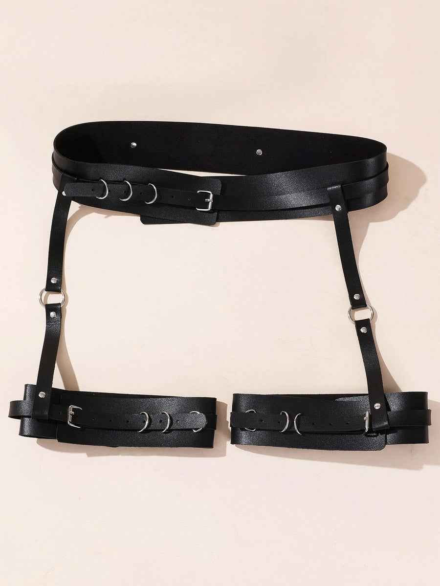 Leather Fetish Harness Strap Belt - Image 6