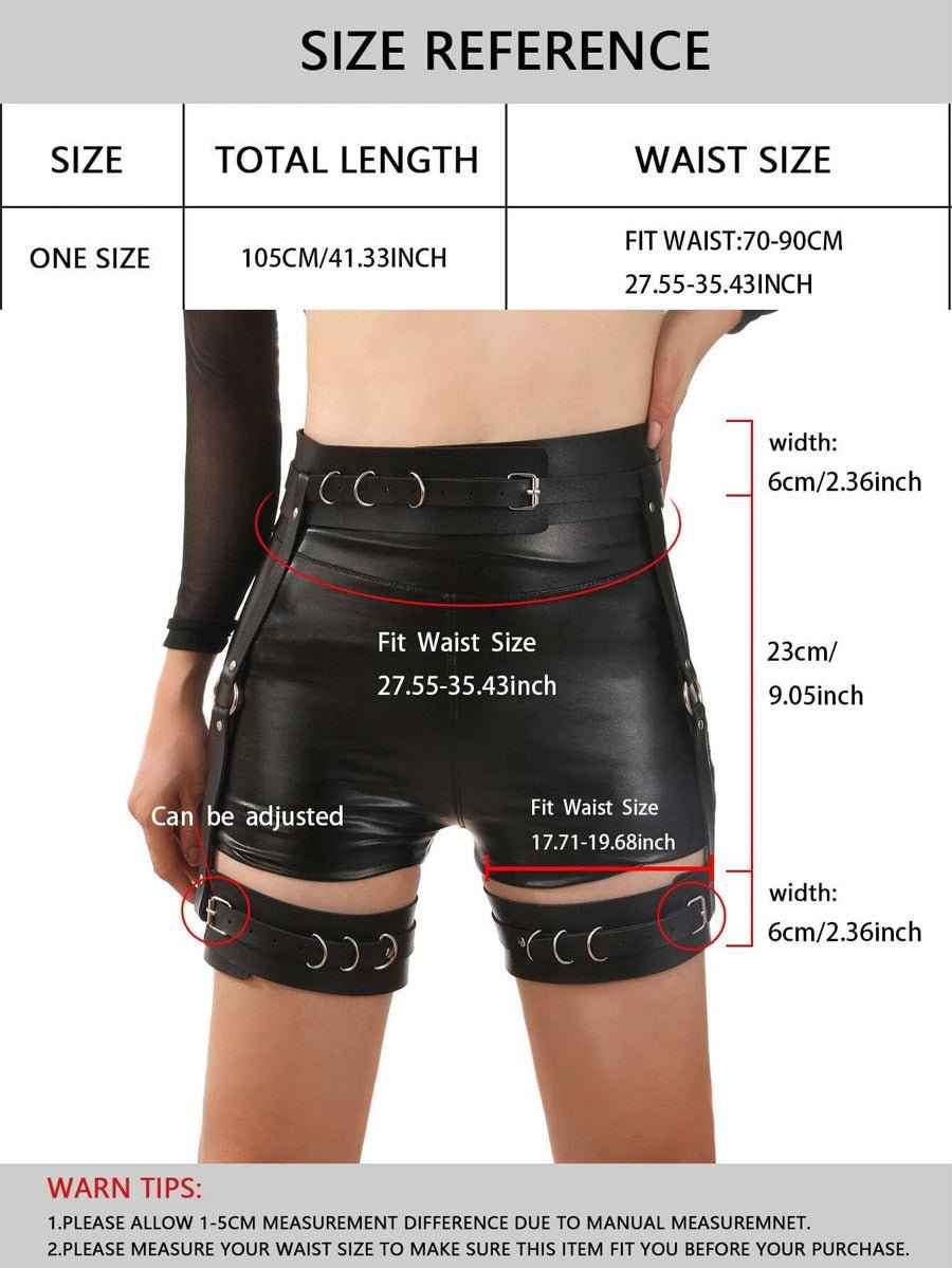 Leather Fetish Harness Strap Belt - Image 7