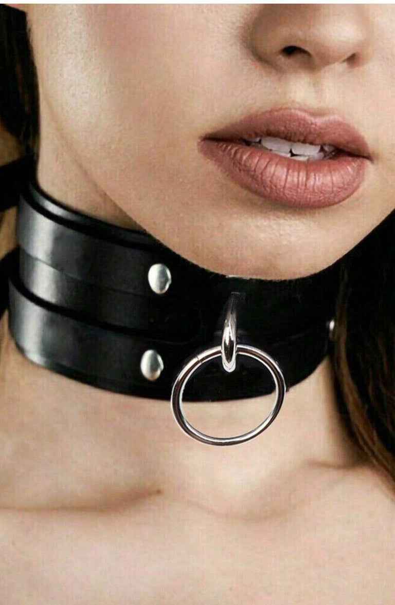 Leather Neck Harness Choker Necklace - Image 4