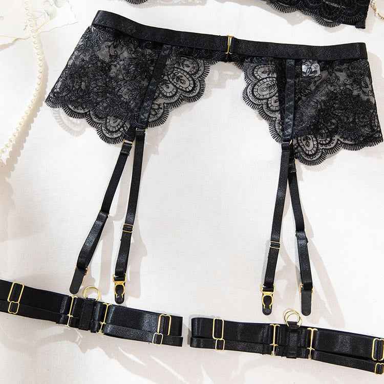 Love Tease Lace Bra and Garter Set - Image 2