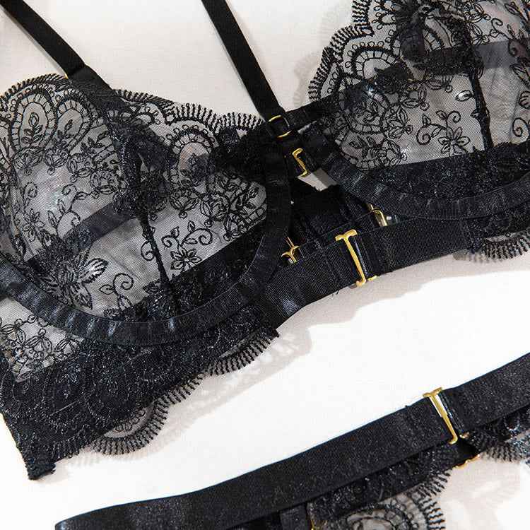Love Tease Lace Bra and Garter Set - Image 4