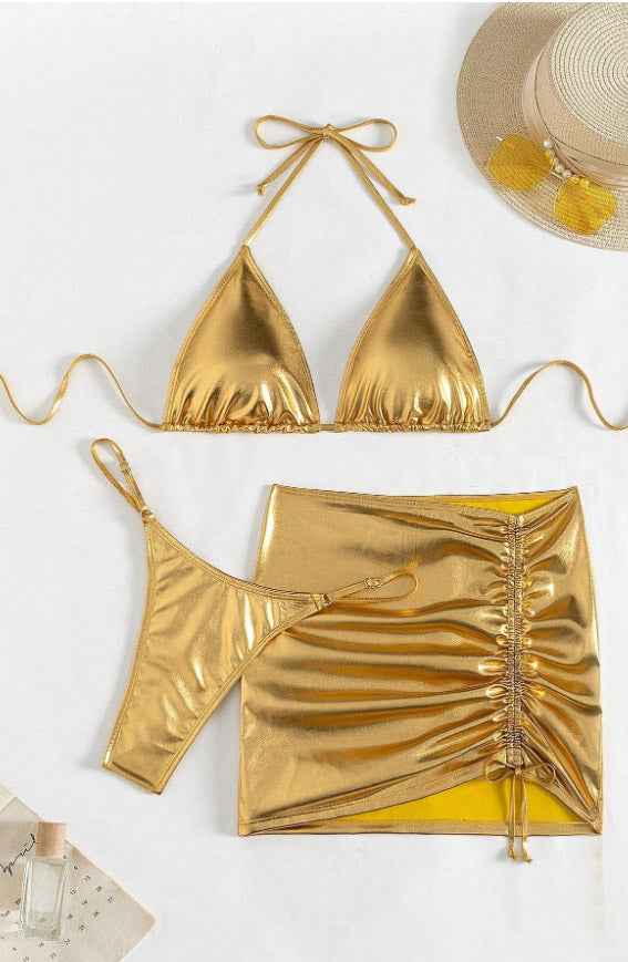 Metallic Gold Bikini Set - Image 4