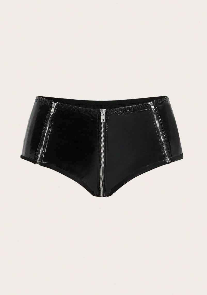 Open Crotch PU Shorts - Image 4