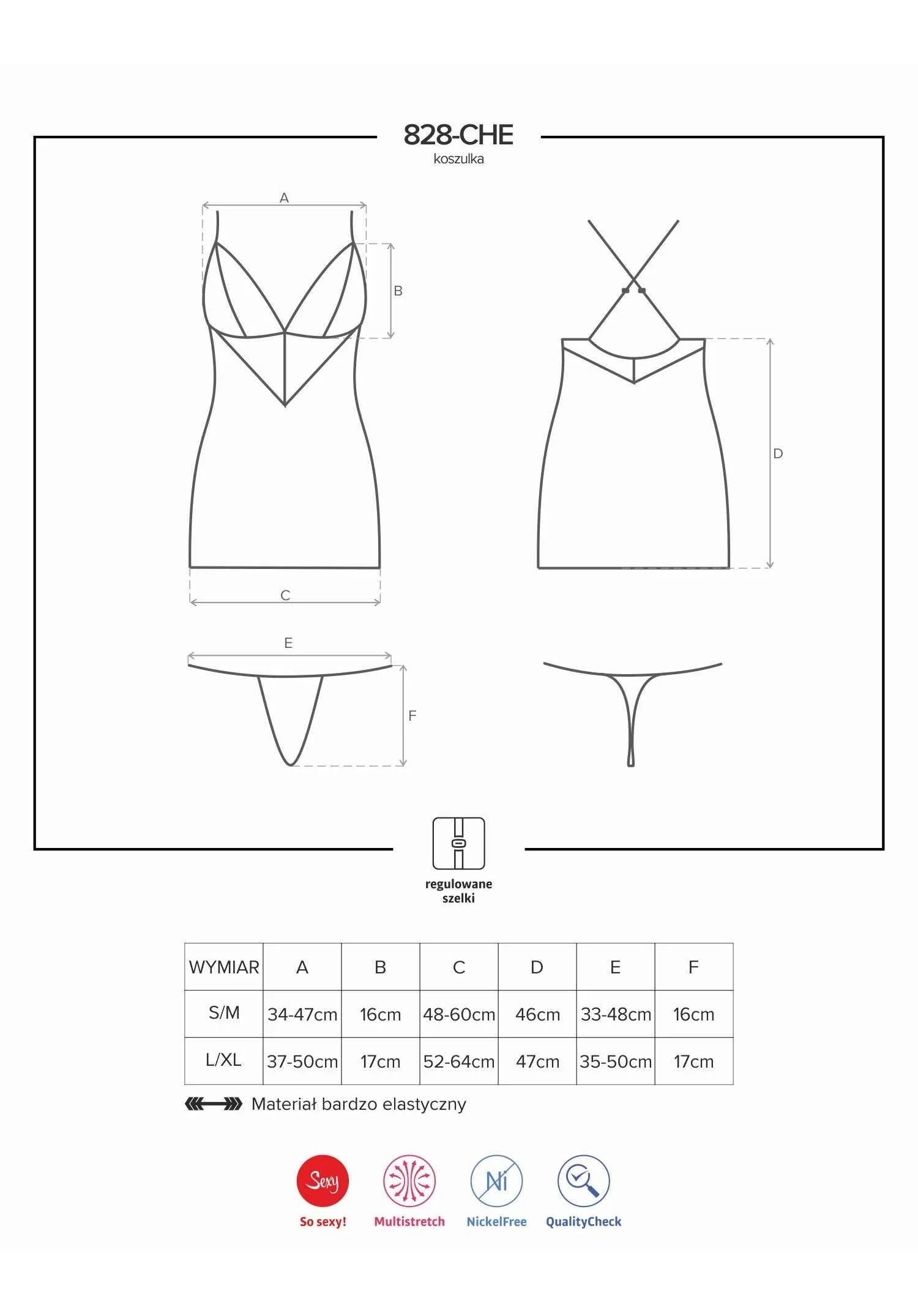 Rhinestone Decor Black Chemise - Image 4