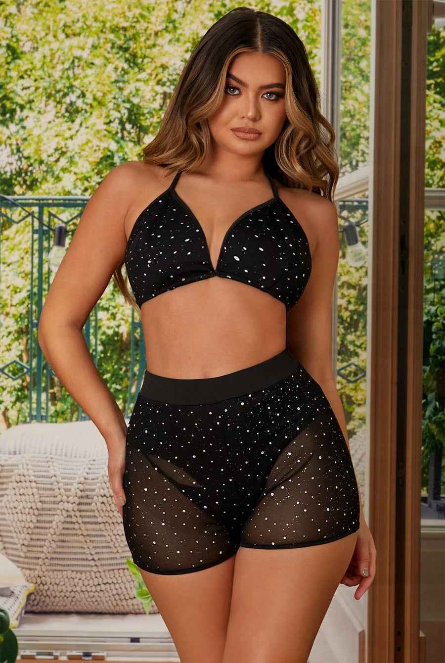 Rhinestone Pant and Top Shorts - Image 2