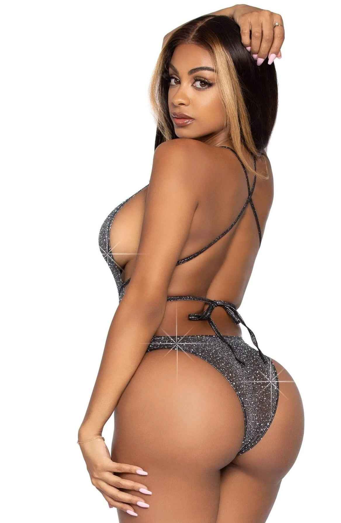 Seductive V Glitter Boddy Teddy - Image 2
