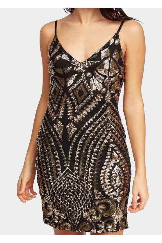 Sequin Strappy Mini Dress - Image 4