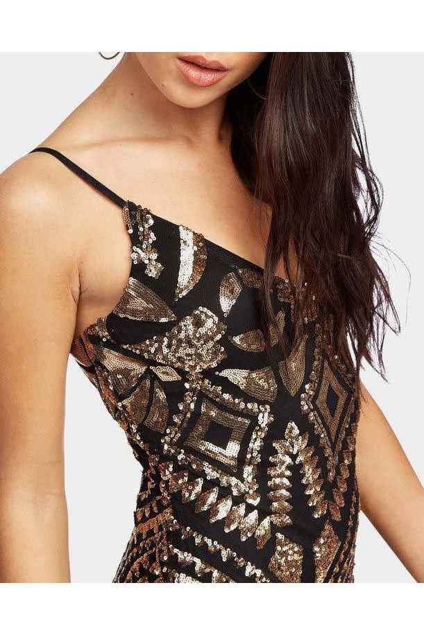 Sequin Strappy Mini Dress - Image 5