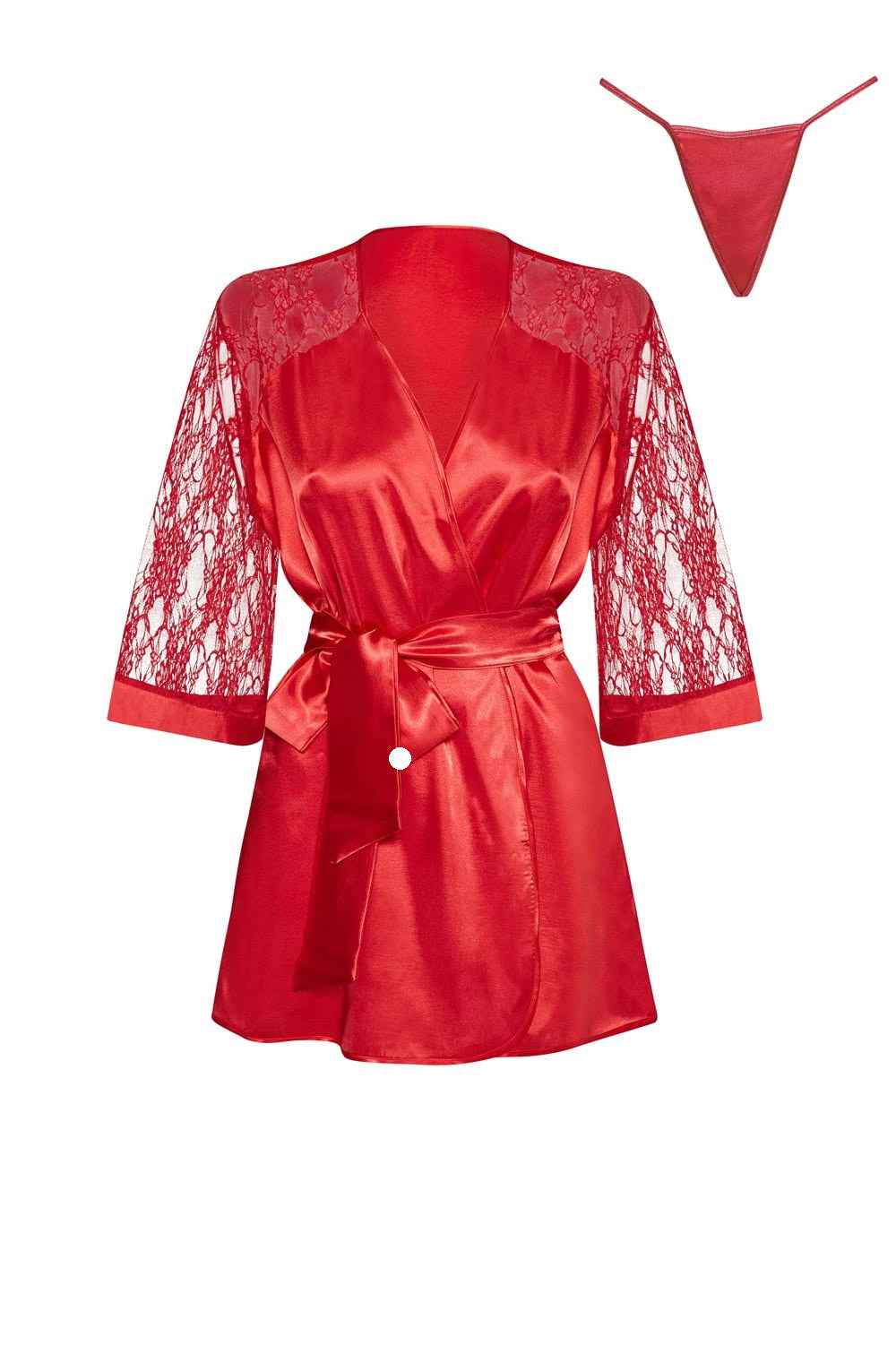 Sexy Short Dressing Gown Marissa Peignoir Red - Image 3