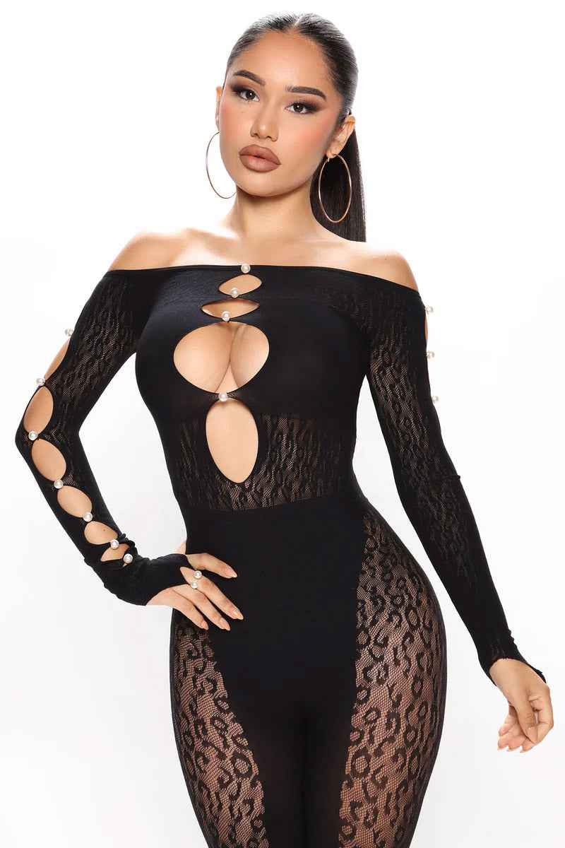 Sierra Seamless Jumpsuit - Black - Image 3