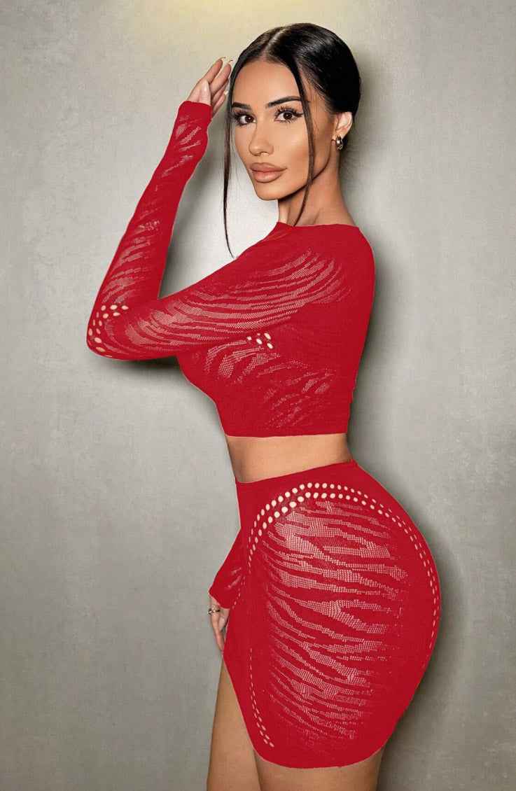 Sexy Red Seamless set - Image 2