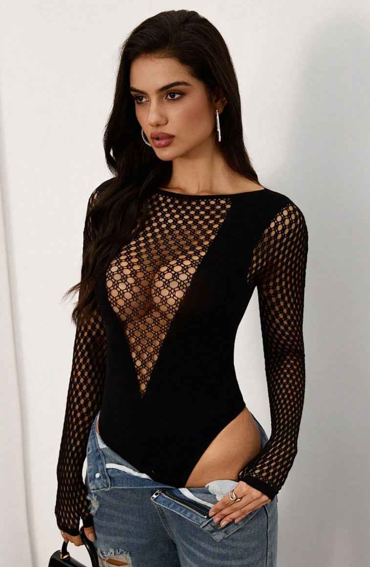 The Yummy Seamless Bodysuit - Black - Image 5