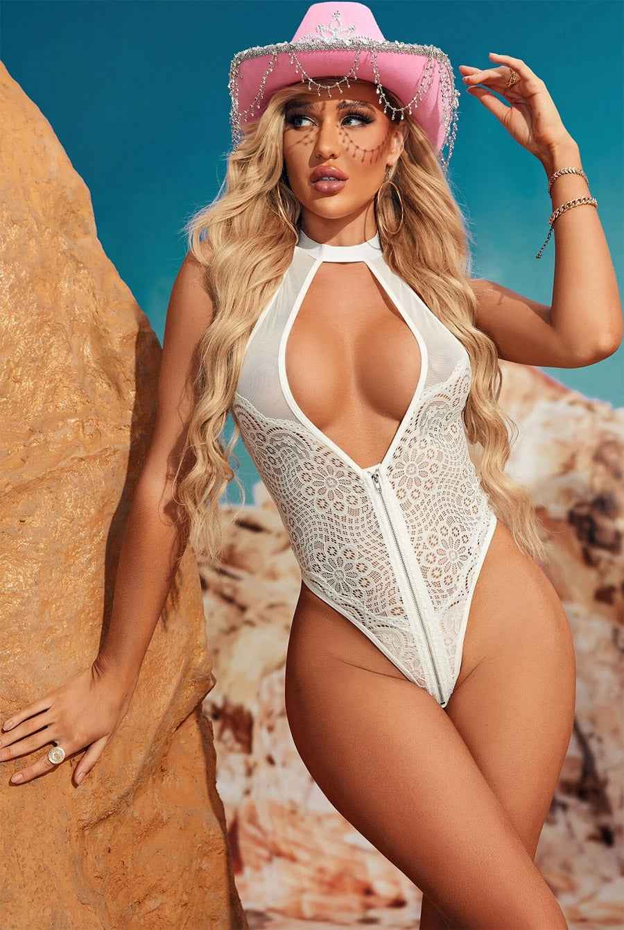 White Sexy Teddy Lingerie
